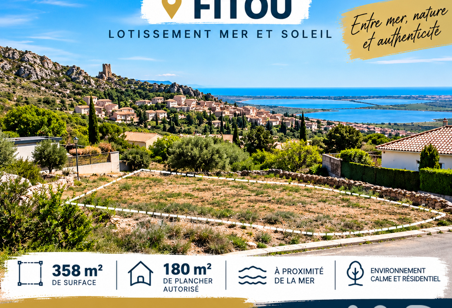 Vente Terrain à bâtir 358 m&sup2; — photo 1