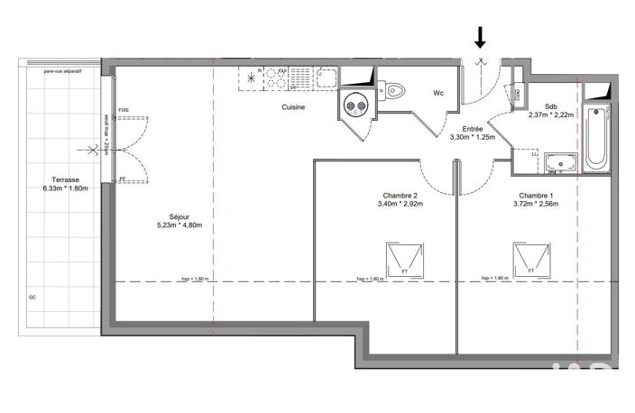 Vente Appartement 3 pièces — photo 4