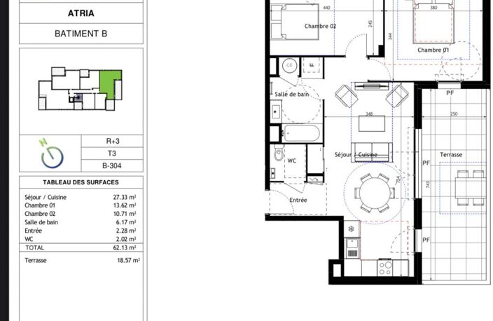 Vente Appartement 3 pièces — photo 2