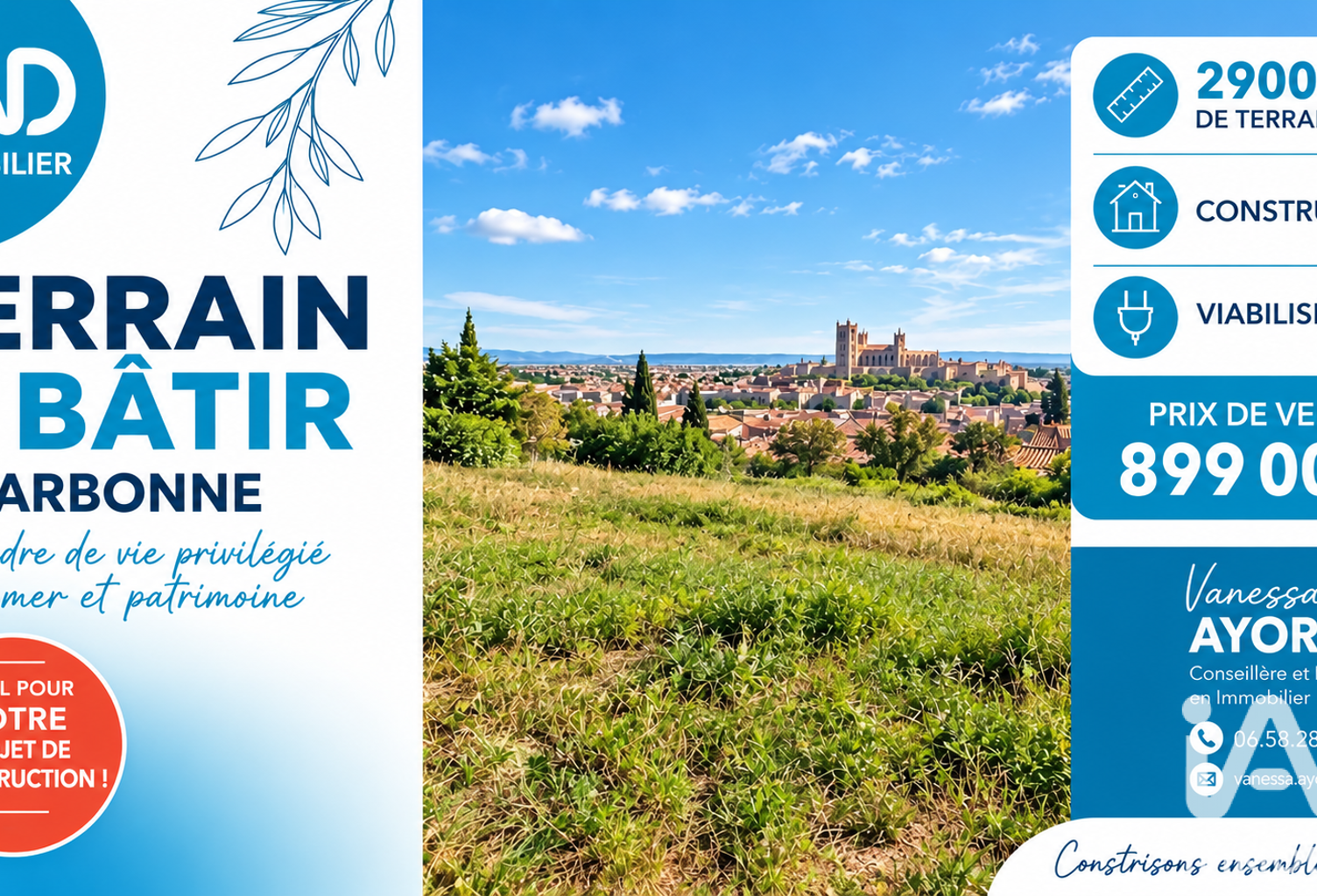Vente Terrain 2 900 m&sup2; — photo 1