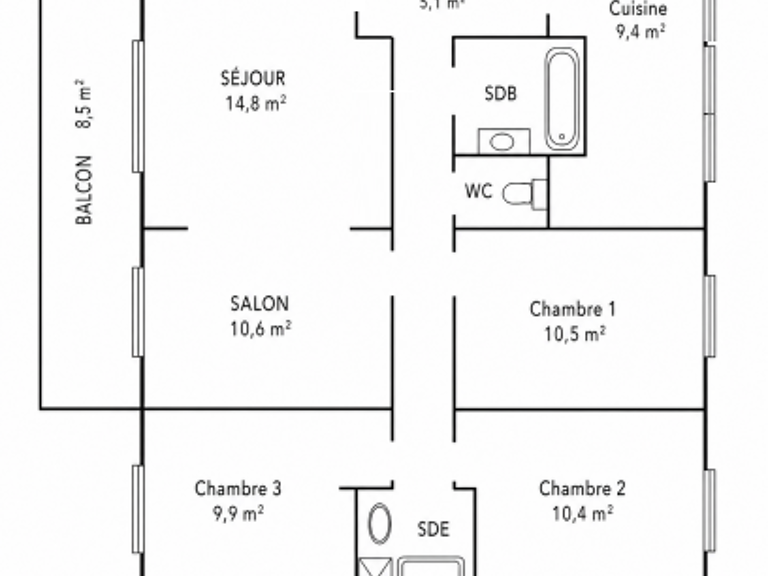 Vente Appartement 5 pièces — photo 1