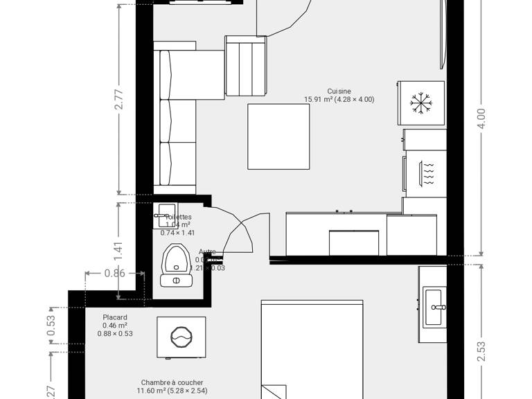 Vente Studio 2 pièces — photo 1