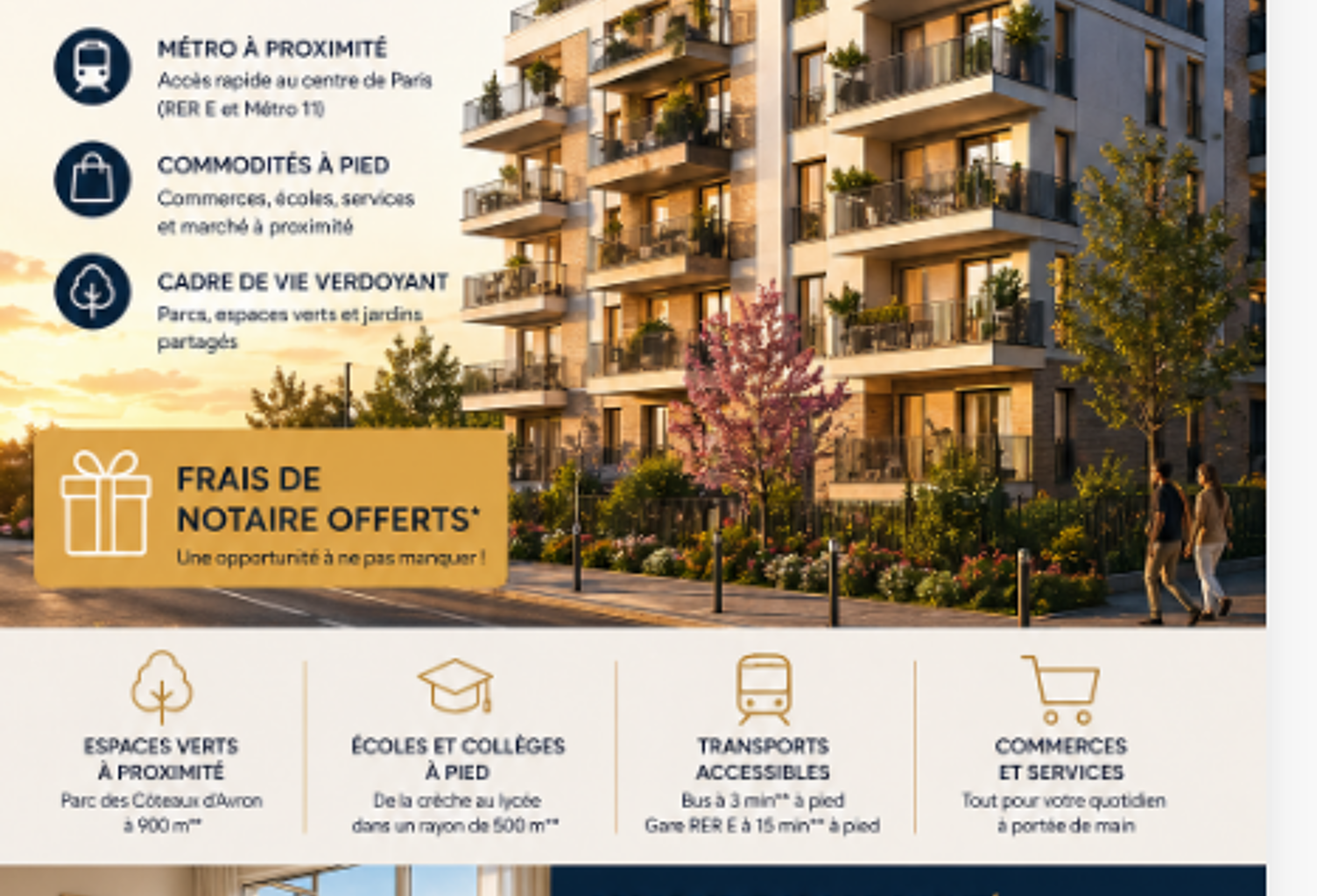 RARE A ROSNY ENTRE METRO ET PARC !! 3PIECES PLEIN SUD  — photo 1