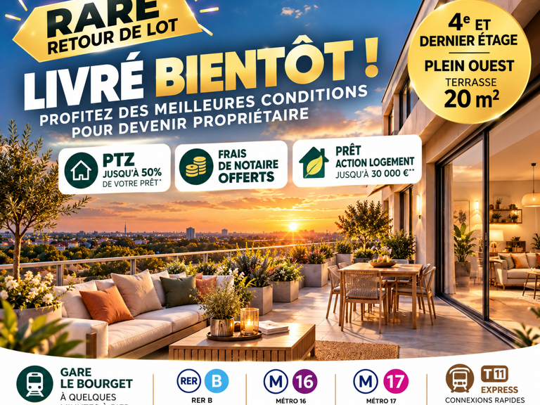 RETOUR DE LOT EXCEPTIONNEL – DERNIER ÉTAGE + TERRASSE — photo 1