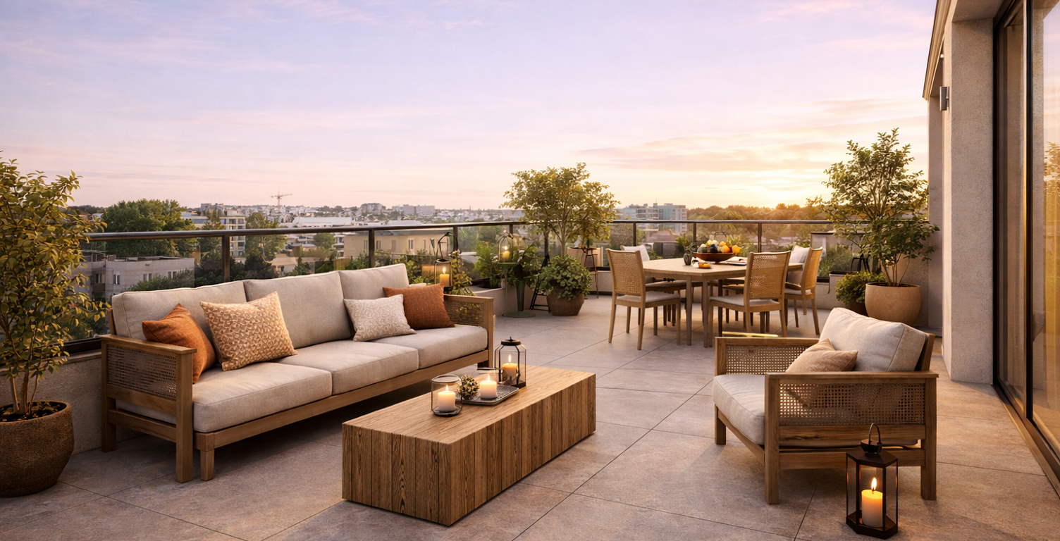 RETOUR DE LOT - CERGY - PROCHE GARE ET ECOLES - T6 DUPLEX - AVEC IMMENSE TERRASSE — photo 1