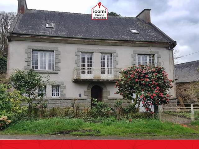 FINISTERE - Spézet (29540) - A VENDRE - MAISON DE 170M² - JARDIN  CLOS DE 871M² ET UNE PARTIE BOISEE DE 1 HECTARE - 4 CHAMBRES - GARAGE - GRENIER AMENAGEABLE - DEPENDANCE  A RENOVER DE 100M² — photo du bien