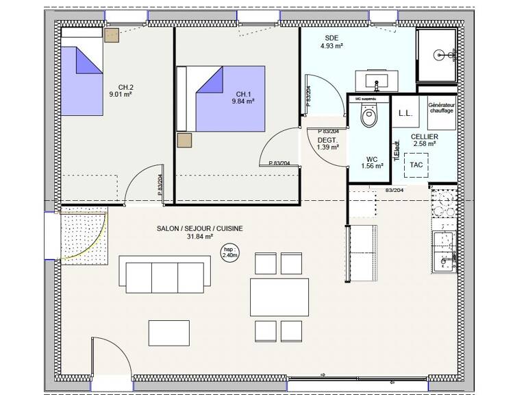 Projet de construction d'une maison 62 m² avec terrain à CEBAZAT (63) — photo 1
