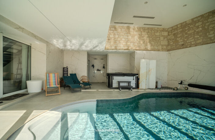 Propriete à vendre de 20 pièces à Saint-Nicolas-de-Bourgueil - ensemble de 457m² - Piscine interieure- vie de plain-pied — photo 3