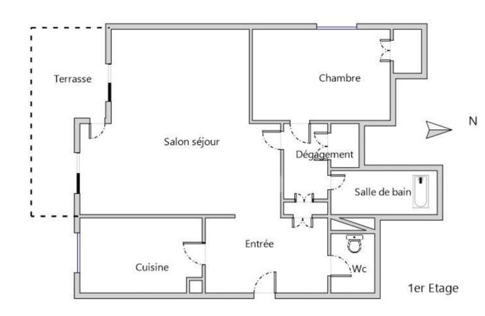Appartement 3 pièces de 65m2 avec cave et box — photo 4