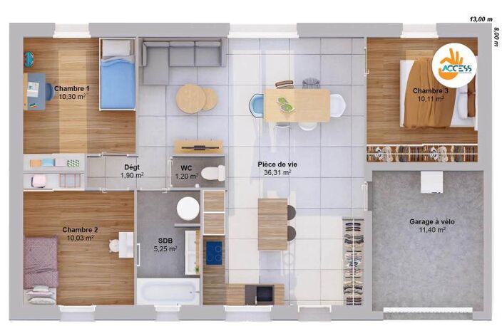 Maison 5 pièces 75 m2 — photo 3