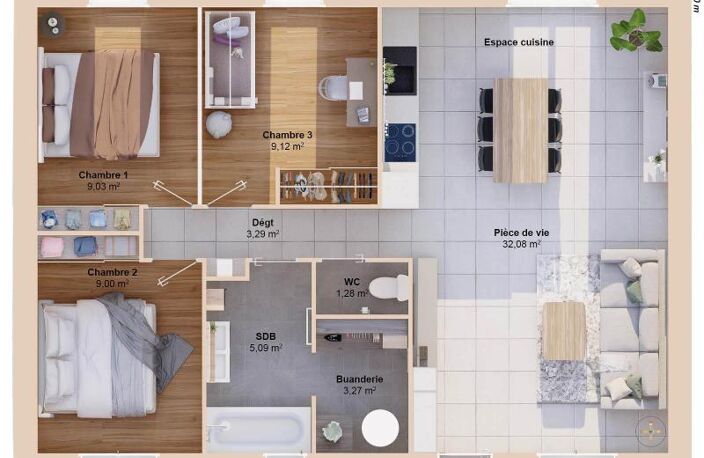 Maison 5 pièces 72 m2 — photo 3