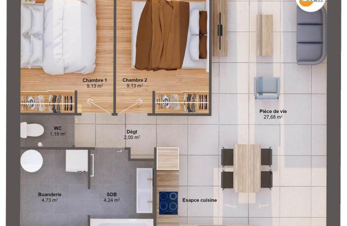 Maison 4 pièces 58 m2 — photo 3