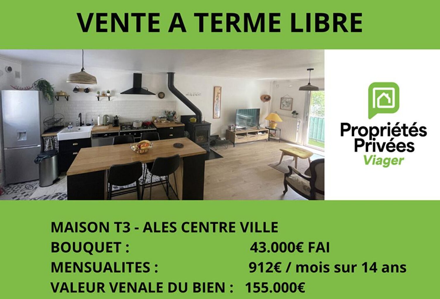 MAISON T3 ALES EN VENTE A TERME LIBRE — photo 1