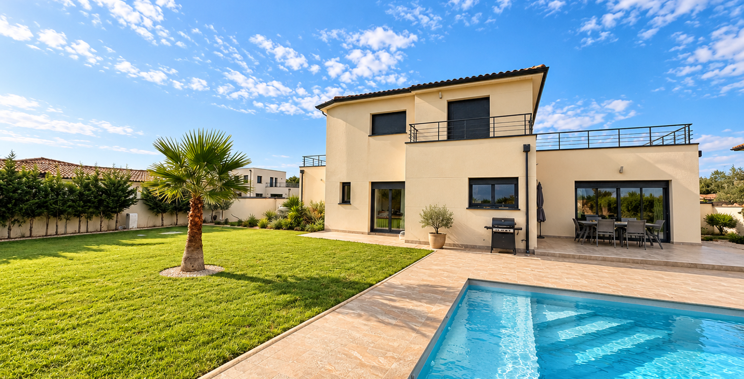 Maison contemporaine 190 m2 -6 chambres, piscine chauffée et — photo 1