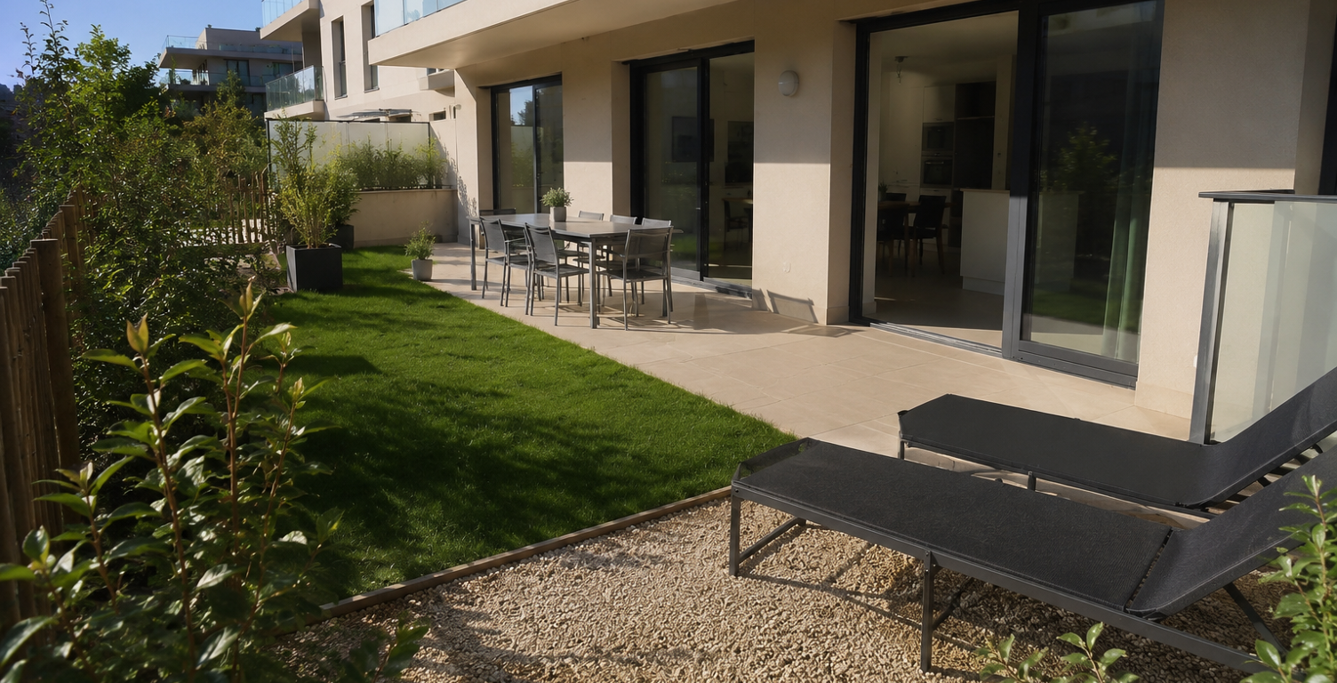 Disponible immédiatement ! Magnifique 4 pièces en rez-de-jardin avec terrasse et jardin privatif — photo 1