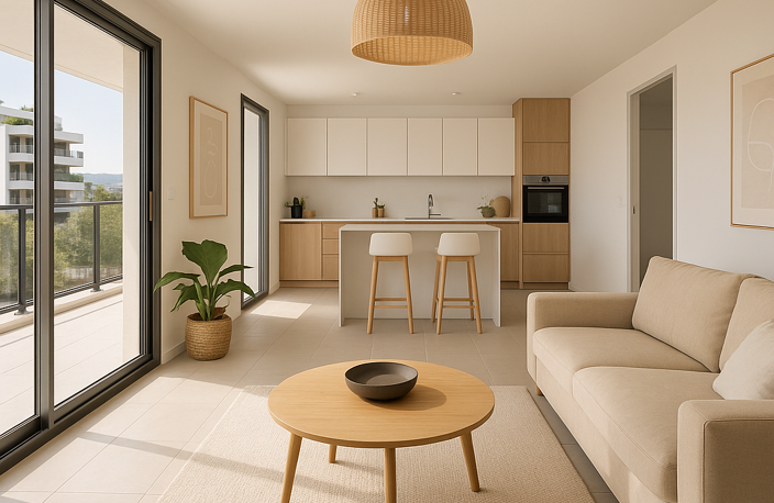 ESPACE FAMILIAL & CONFORT : SUPERBE T4 NEUF AVEC DEUX LOGGIAS — photo 4