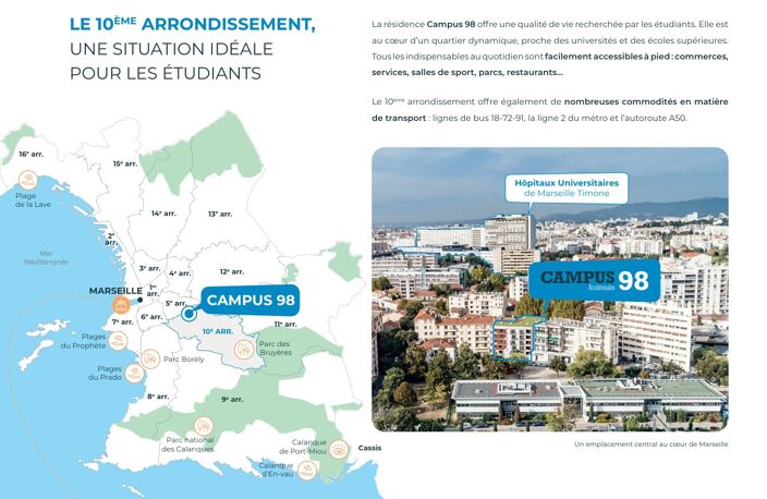 MARSEILLE NEUF - RÉSIDENCE ÉTUDIANTE "CAMPUS 98" - IDÉAL INVESTISSEMENT - VISITABLE — photo 2