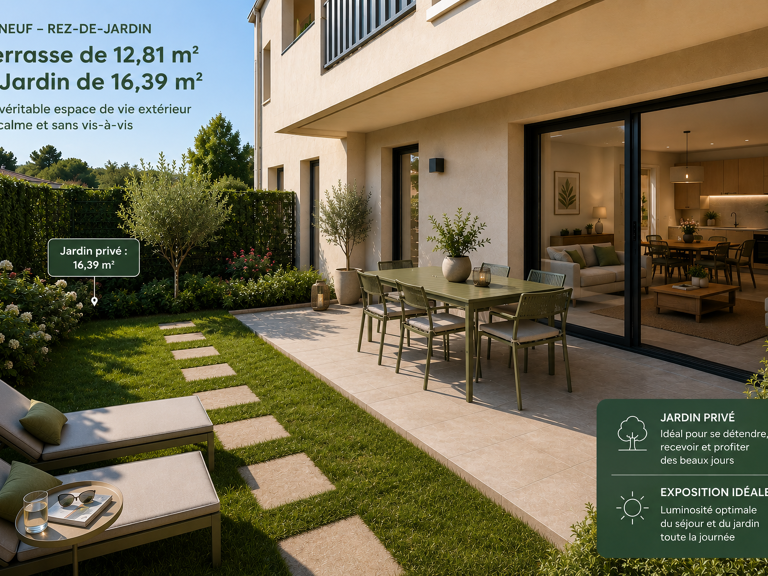Aux portes d'Éguilles – T3 neuf avec jardin privé ! — photo 1