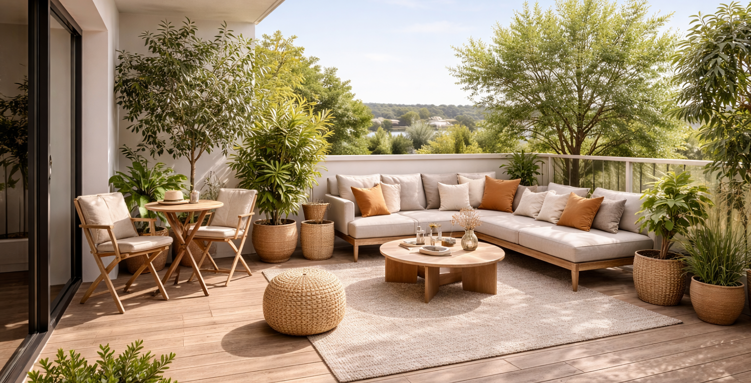 ETONNANT T3 DE 60m² AVEC TERRASSE DE 15m² ET PARKINGS — photo 1