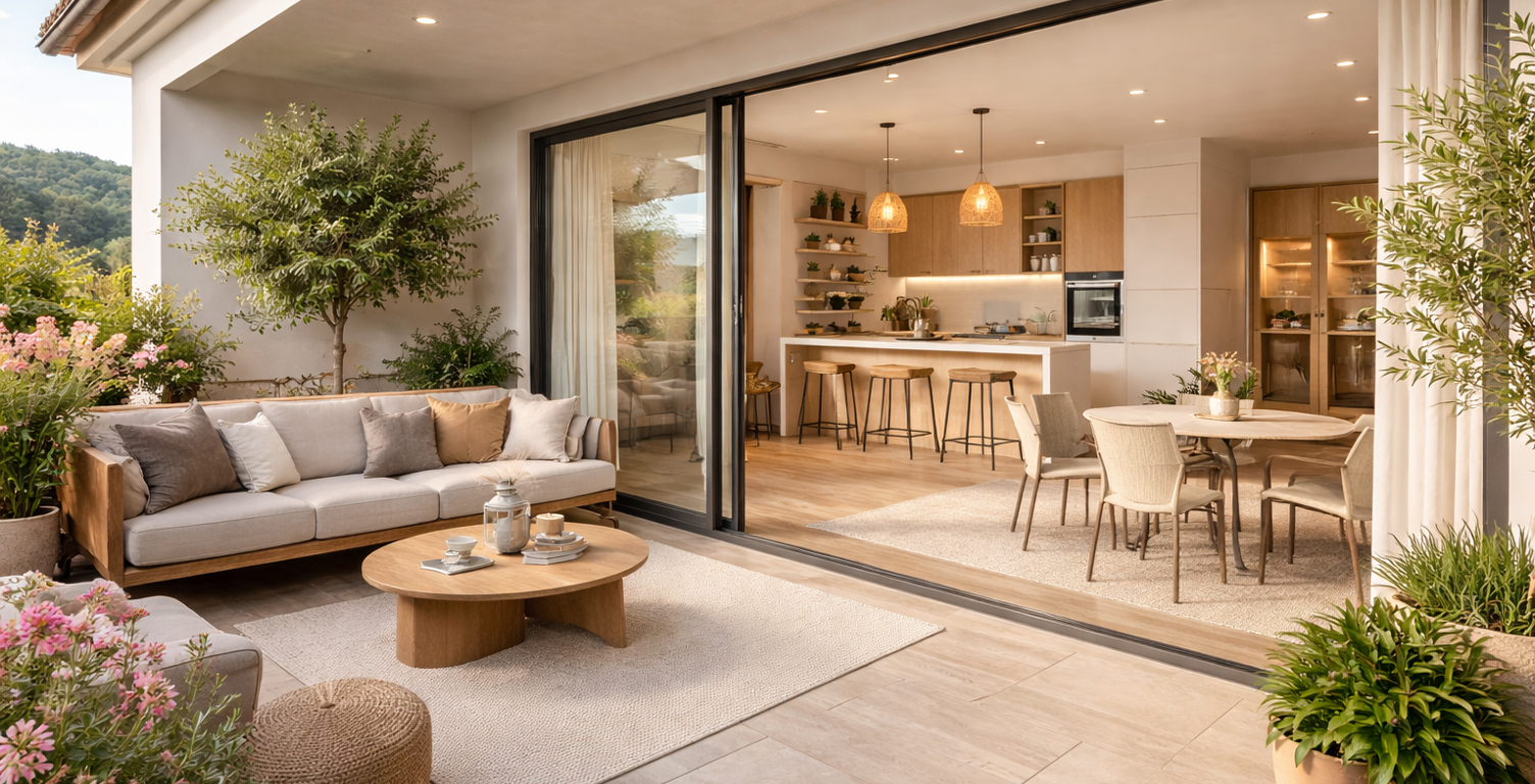 -GRAND T2 de 50m² AVEC VUE DEGAGEE - TERRASSE de 12 m² - LA ROQUE D'ANTHERON  — photo 1