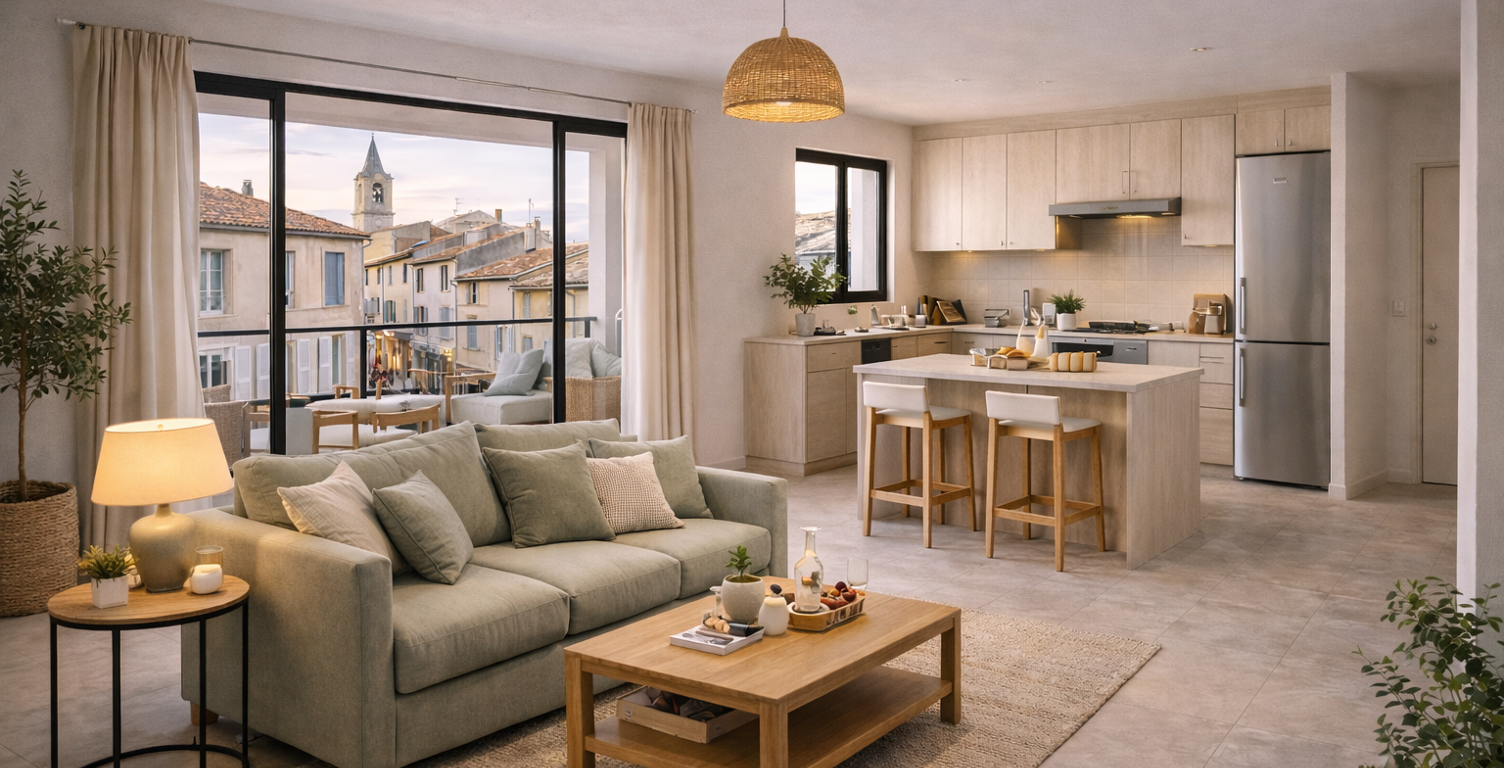 CENTRE VILLE - 3P DE 65M² AVEC TERRASSE ET STATIONNEMENTS — photo 1