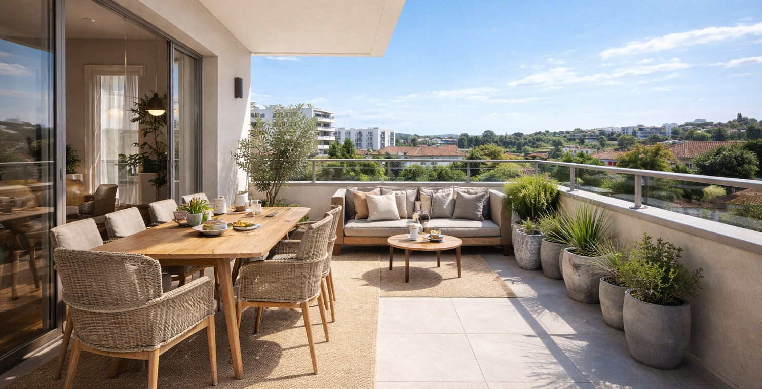 -T3 avec grande terrasse de 18 m², à deux pas des commerces, écoles et centre-ville : l’espace idéal — photo 1