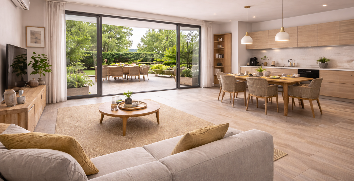 T3 en rez-de-jardin plein sud avec 48 m² d’extérieur : le confort d’une maison dans un appartement n — photo 1