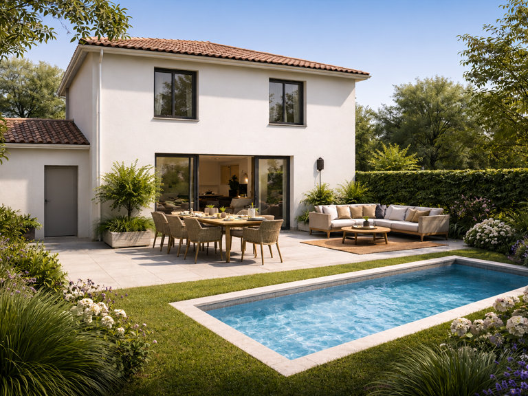 Maison T5 neuve – Piscine OFFERTE cet été – Jardin, Garage — photo 1