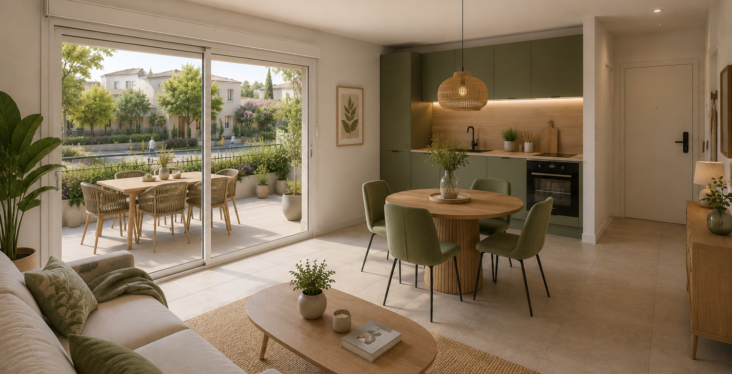 -T2 NEUF AVEC SUPERBE TERRASSE DE 19M² SUD DANS UN ENVIRONNEMENT VERDOYANT — photo 1