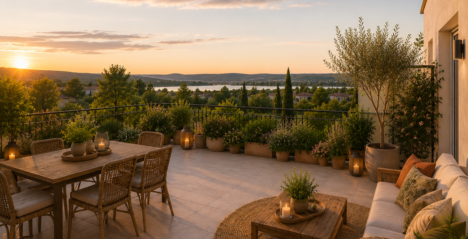 -MAGNIFIQUE T3 NEUF AVEC IMMENSE TERRASSE DANS UN ENVIRONNEMENT RÉSIDENTIEL avec superbe vue etant d — photo 1