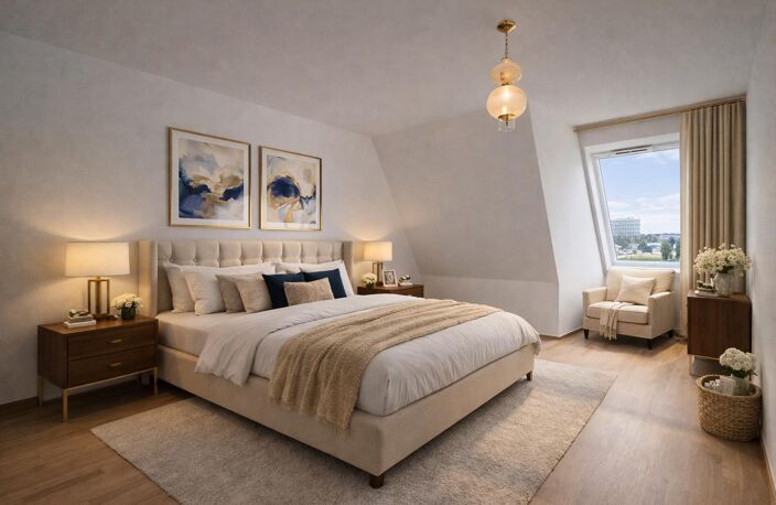 Élégant duplex de standing au calme absolu, dernier étage avec vue dégagée et balcon, 3 pièces 91 m² — photo 4