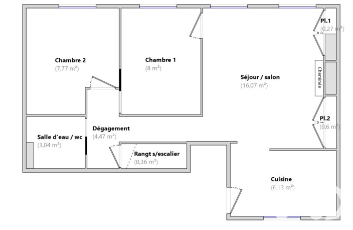 Vente Appartement 3 pièces — photo 2