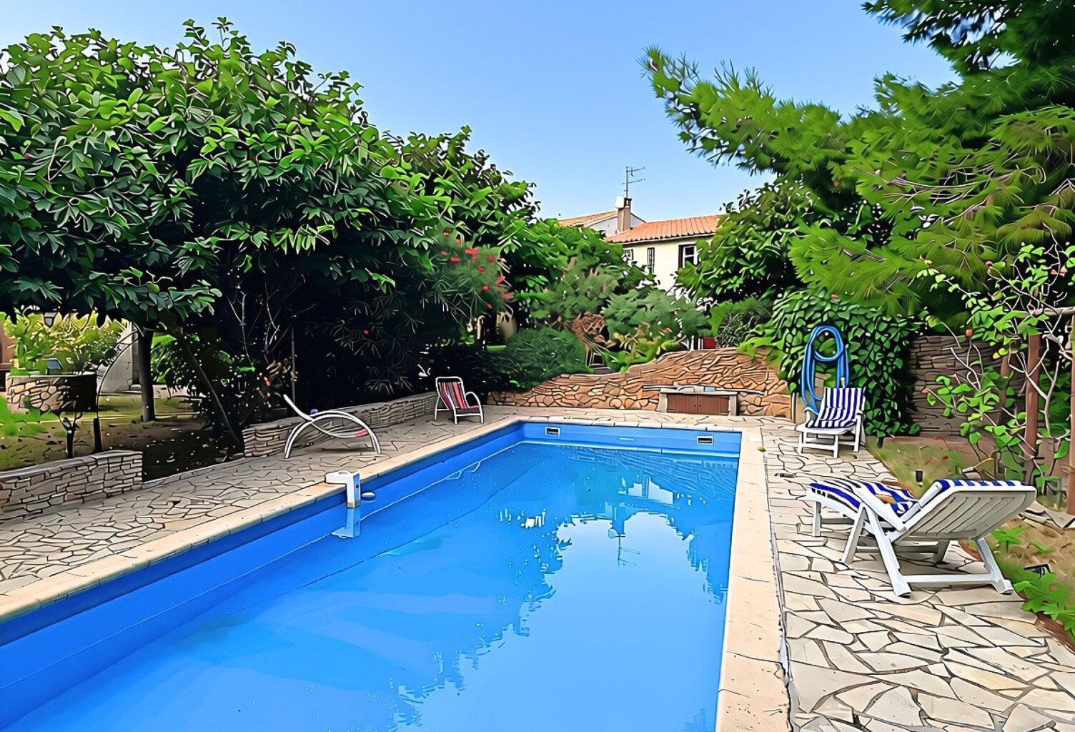 MAISON VIGNERONNE DE 145 M²  TERRAIN ARBORÉ DE 1 467 M² AVEC PISCINE — photo 1