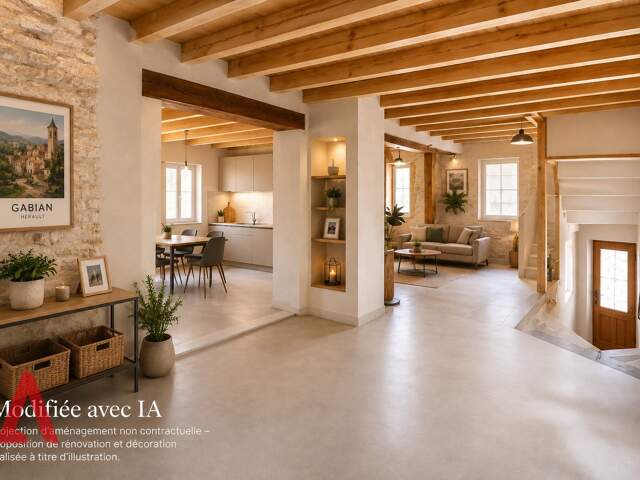 Maison de caractère à Gabian  Projet de rénovation à fort potentiel | 126 m² | 2 entrées | Jardin privatif à proximité | 85.000  — photo du bien
