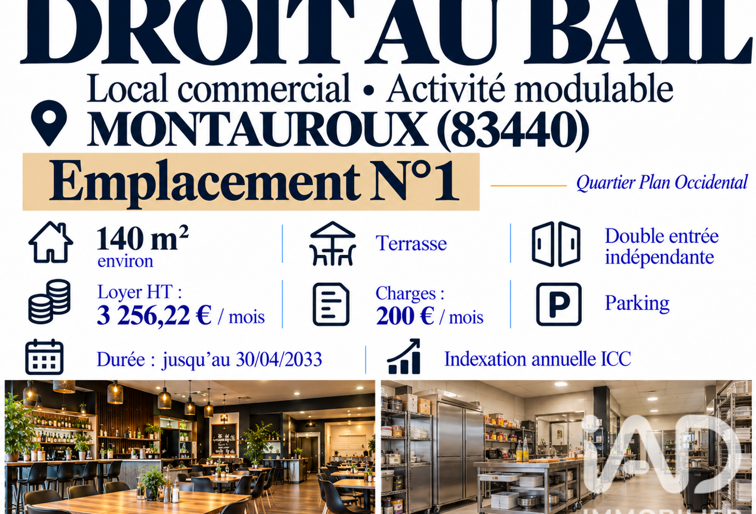 Vente Local commercial 140 m&sup2; — photo 1