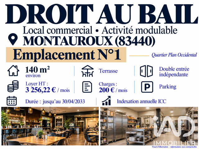 Vente Local commercial 140 m&sup2; — photo du bien