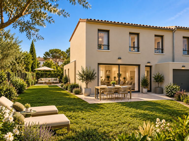 UNE MAISON NEUVE T5 de 4 chambres AVEC GRAND JARDIN ET GARAGE, AU CALME ET PROCHE DE TOUT — photo 1