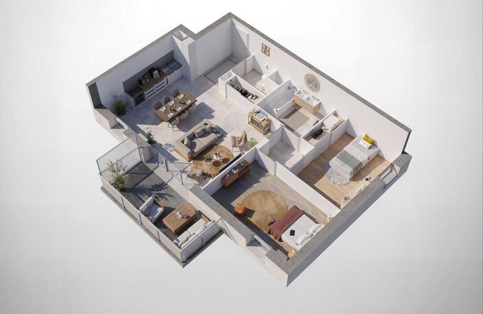 Vente programme neuf T2 44 m² Saint-Étienne-du-Bois (01370) — photo 3