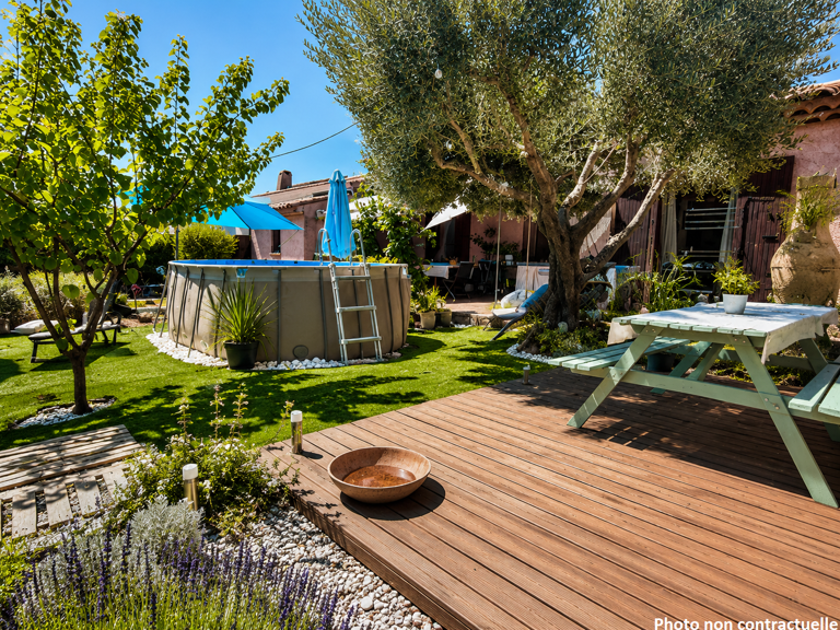 SAINT-CYR-SUR-MER   MAISON DE PLAIN-PIED 85 M2   3 CHAMBRES   TERRAIN 500 M2 PISCINABLE   GARAGE — photo 1