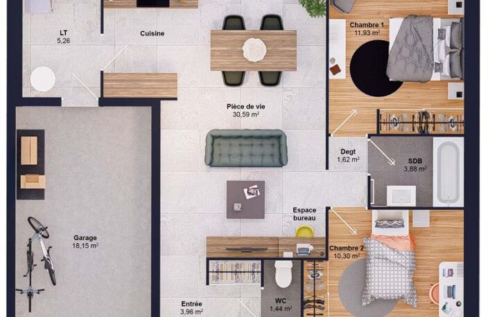 Maison 4 pièces 69 m2 — photo 4