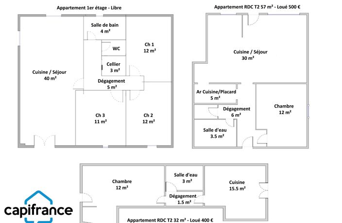 Maison/Immeuble de rapport à vendre 8 pièces CHATELLERAULT (86) — photo 3