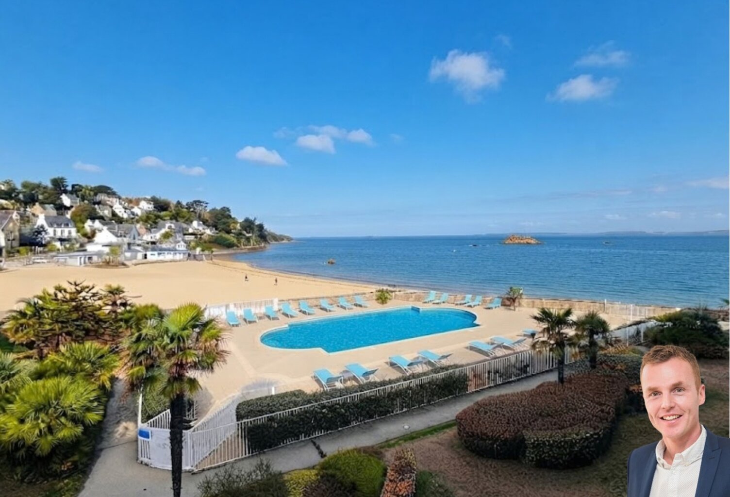 Dpt Finistère (29), à vendre à Tréboul, appartement T2 meublé de 29 m² habitable avec terrasse et parking souterrain — photo 1