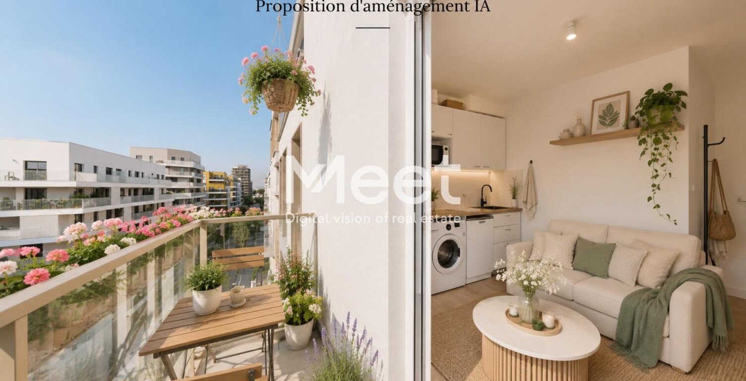 STUDIO - IMMEUBLE RÉCENT - BALCON - VUE DÉGAGÉE — photo 1