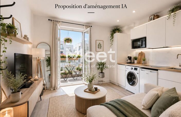 STUDIO - IMMEUBLE RÉCENT - BALCON - VUE DÉGAGÉE — photo 3