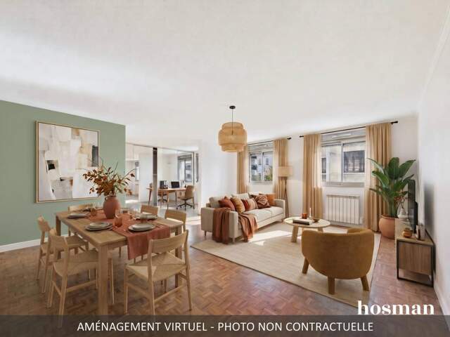 Bel et spacieux appartement familial T4/T5 de 119m2, traversant, avec balcon sur jardin et stationnement – Montchat, Lyon 3e — photo du bien