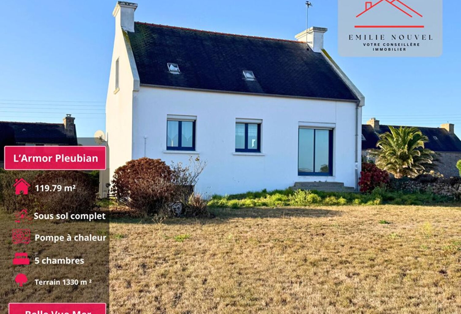 Maison à vendre à Pleubian ,119,79 m², 5 chambres, vue mer , près du Sillon de Talbert — photo 1