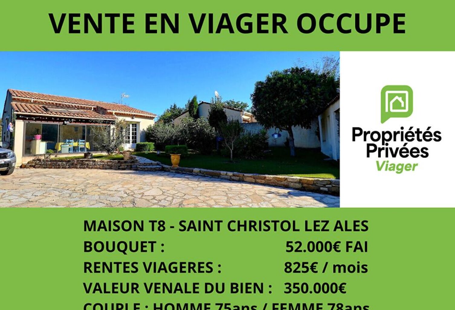VIAGER Occupé - Saint Christol Lez Ales - 8 pièce(s) 160 m2 — photo 1