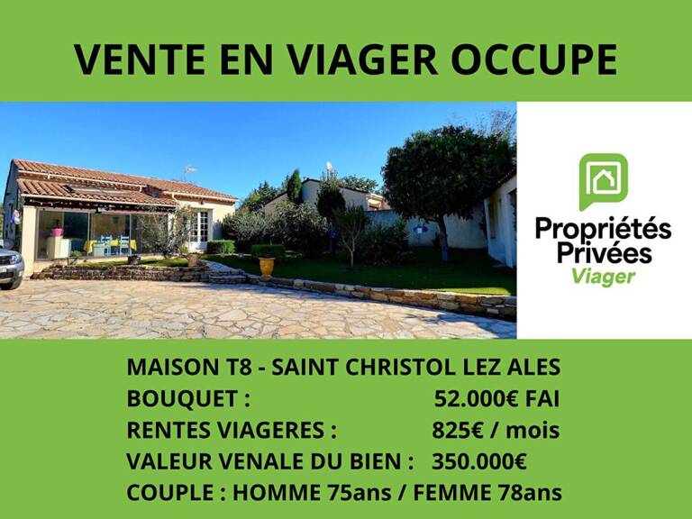 VIAGER Occupé - Saint Christol Lez Ales - 8 pièce(s) 160 m2 — photo 1