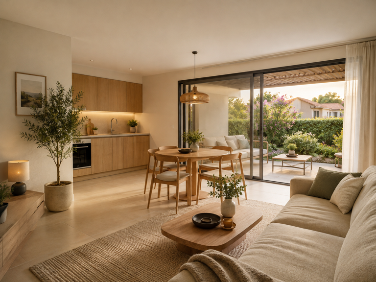 SPACIEUX T2 DE 46 M² AVEC TERRASSE ET PARKING AU CALME PROCHE DE TOUS COMMERCES — photo 1