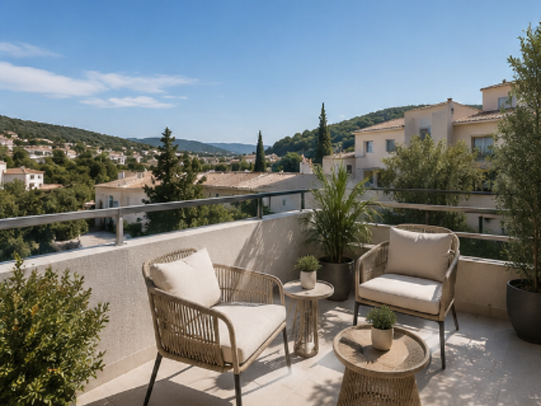 SAINTE-MAXIME – STUDIO NEUF AVEC TERRASSE ET PISCINE — photo 1